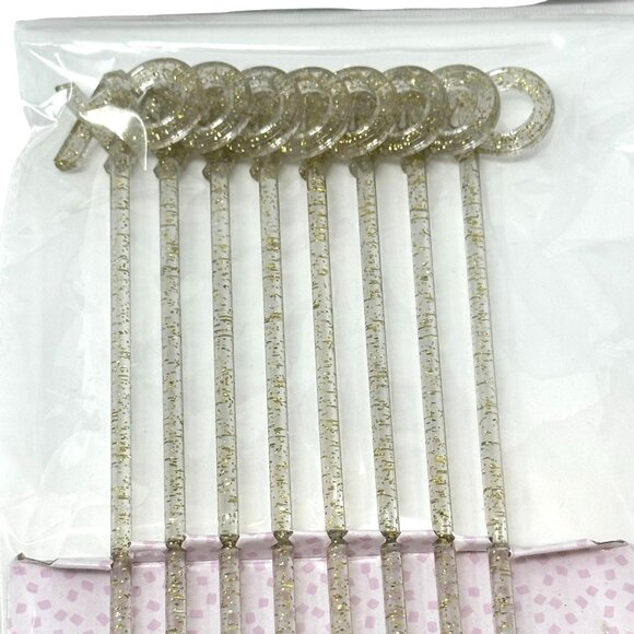 Set of 2 XO Glitter Drink Stirrers Valentine Cocktail Swizzle Sticks Barware - Picture 7 of 14